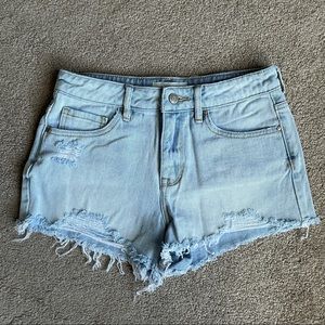 Pacsun lightwash high rise shorts, size 24